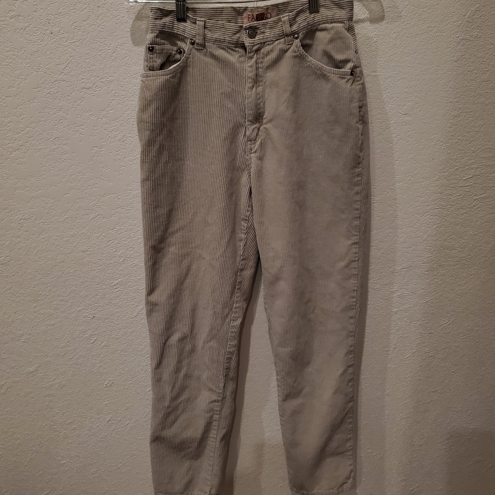 Beige Corduroy Pants 7/8 Juniors